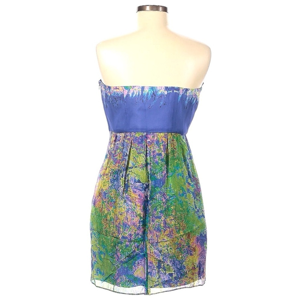 Tibi Silk Stained‎ Glass Strapless Cocktail Dress - Picture 3 of 6